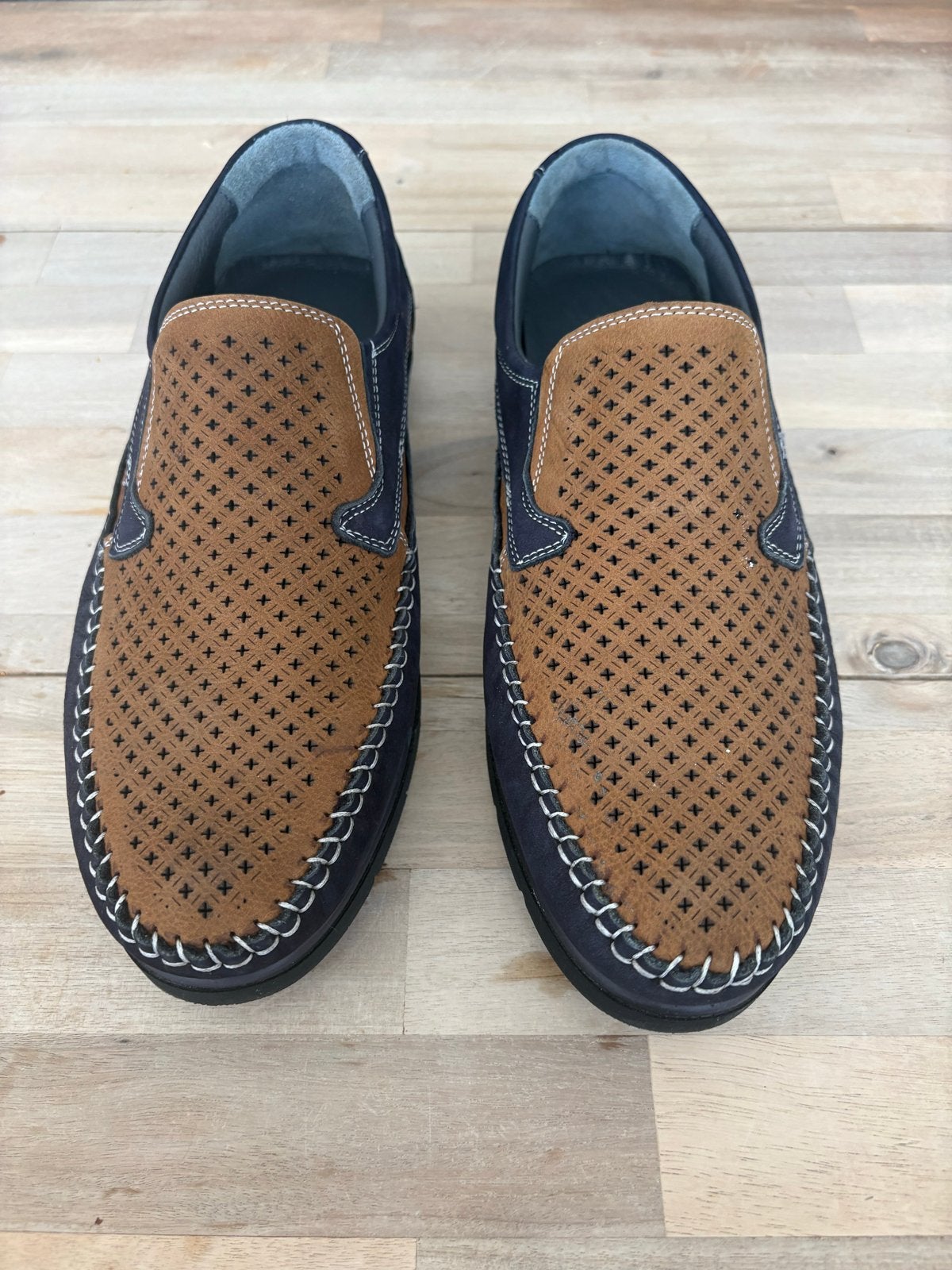 Nieuwe Scatto loafers maat 43 - Bruin/Blauw, Loafers, Bruin, Nieuw, Ophalen of Verzenden