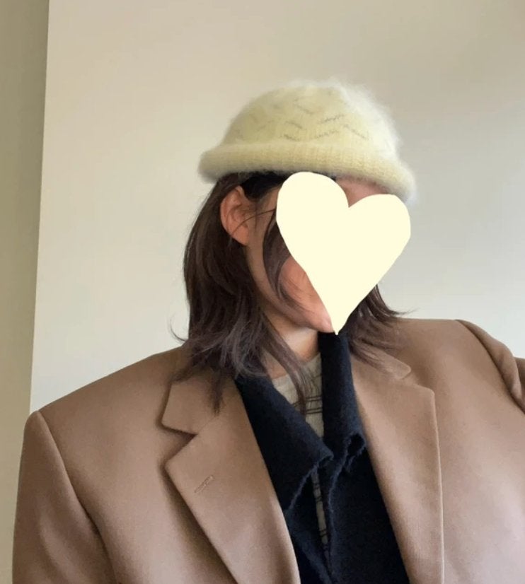 Vintage pale yellow fluffy angora knit beanie Juliet cap, Kleding | Dames, 55 cm (S, 6⅞ inch) of minder, Hoed, Ophalen of Verzenden