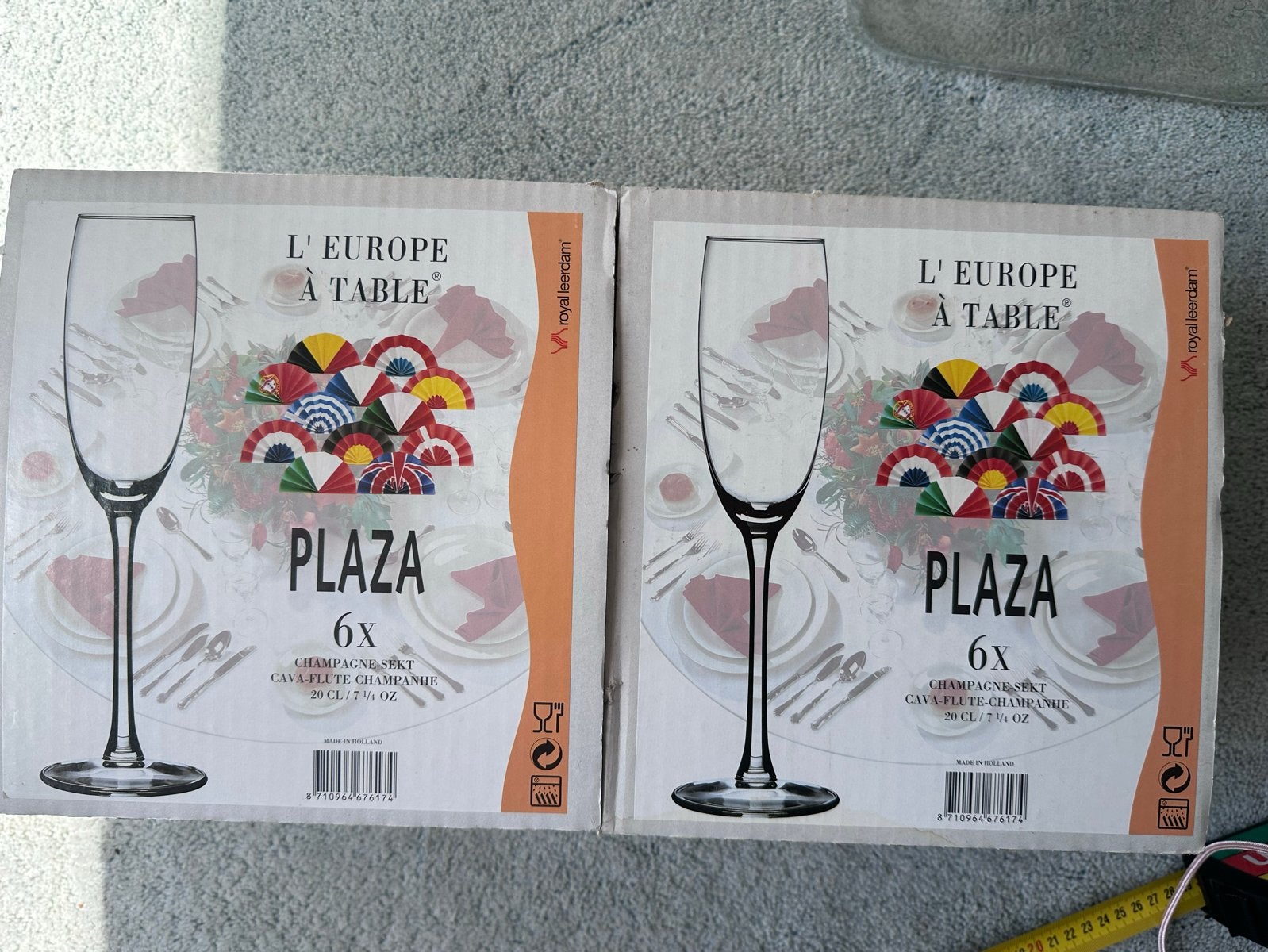 12 champagne/sekt glazen - Royal Leerdam Plaza, Huis en Inrichting, Ophalen of Verzenden, Zo goed als nieuw, Overige merken, Glas