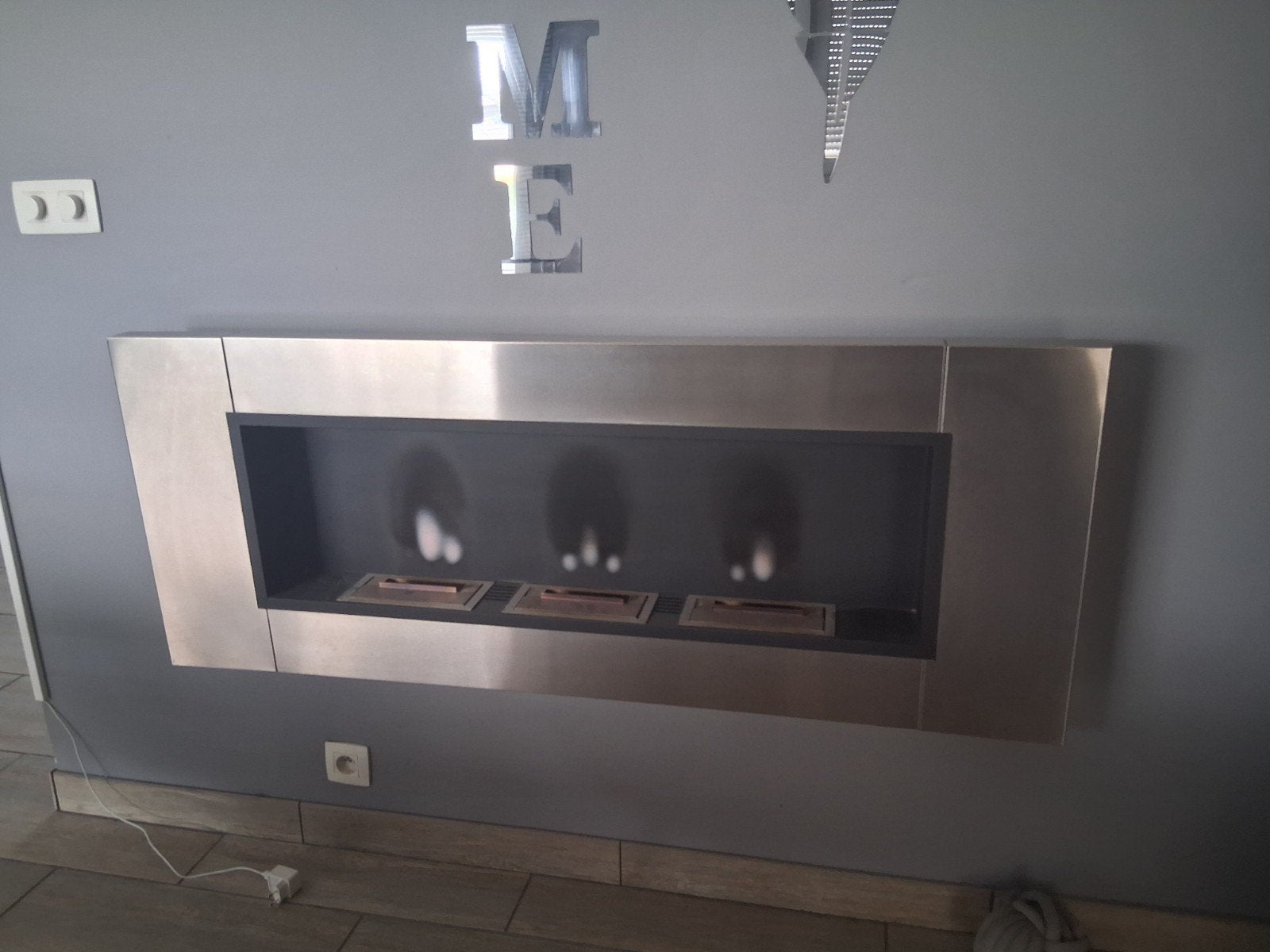 Moderne Hangende Bio-Ethanol Haard - RVS Design, Ophalen, Zo goed als nieuw, Hangende haard, Overige soorten