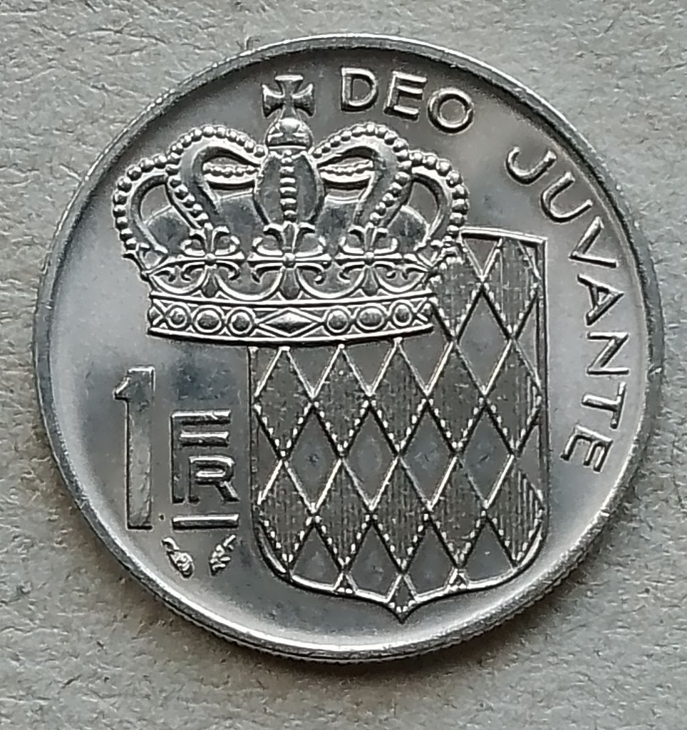 Monaco, 1 franc 1977, Ophalen of Verzenden, Overige landen, Losse munt
