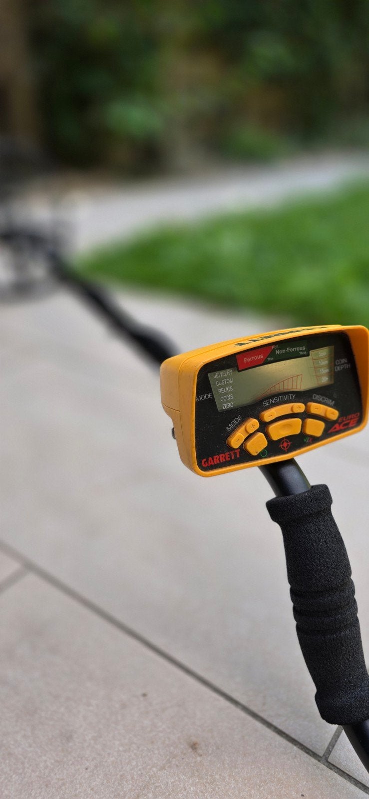 Garrett Euro Ace Metaaldetector -, Meer dan 30 cm, Ophalen of Verzenden, Zo goed als nieuw, Discriminatie metaaldetectie