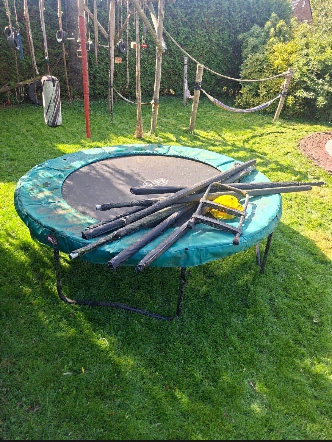 BERG Champion Trampoline 2.70 breed gratis, Ophalen, Gebruikt