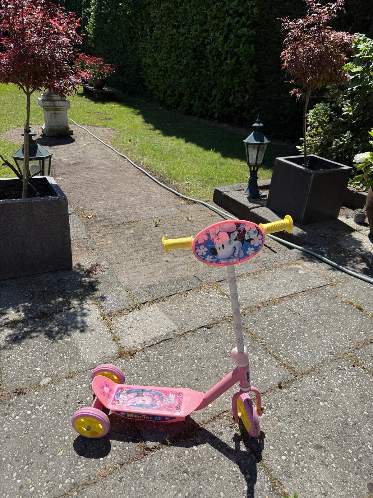 Roze kinderstep met Minnie Mouse design, Fietsen en Brommers, Steps, Ophalen, Gebruikt, Gewone step