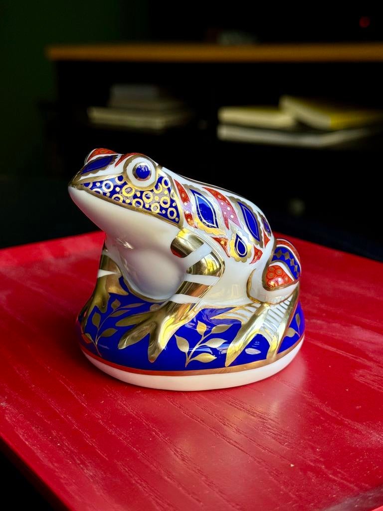 Royal Crown Derby Frog Imari paperweight figurine, Ophalen of Verzenden