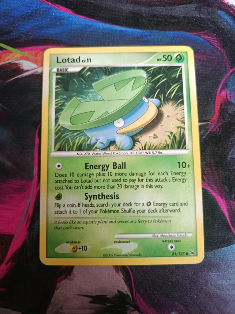 Pokemon kaart Lotad lv 11 81/127 Platinum, Ophalen of Verzenden, Gebruikt, Losse kaart