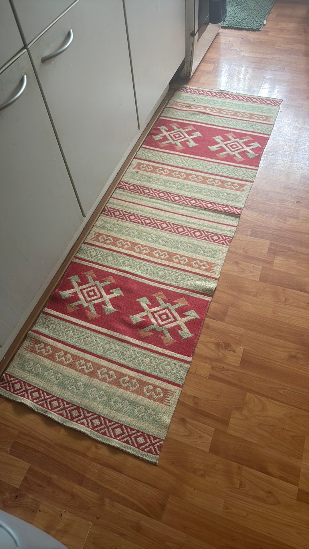 Vrolijke loper met geometrische patronen, Huis en Inrichting, Stoffering | Tapijten en Kleden, 150 tot 200 cm, Rechthoekig, Rood