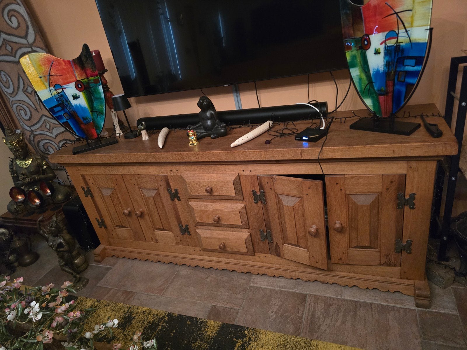 dressoir, lage kast, Huis en Inrichting, Kasten | Dressoirs, Ophalen, Gebruikt, 25 tot 50 cm, 200 cm of meer