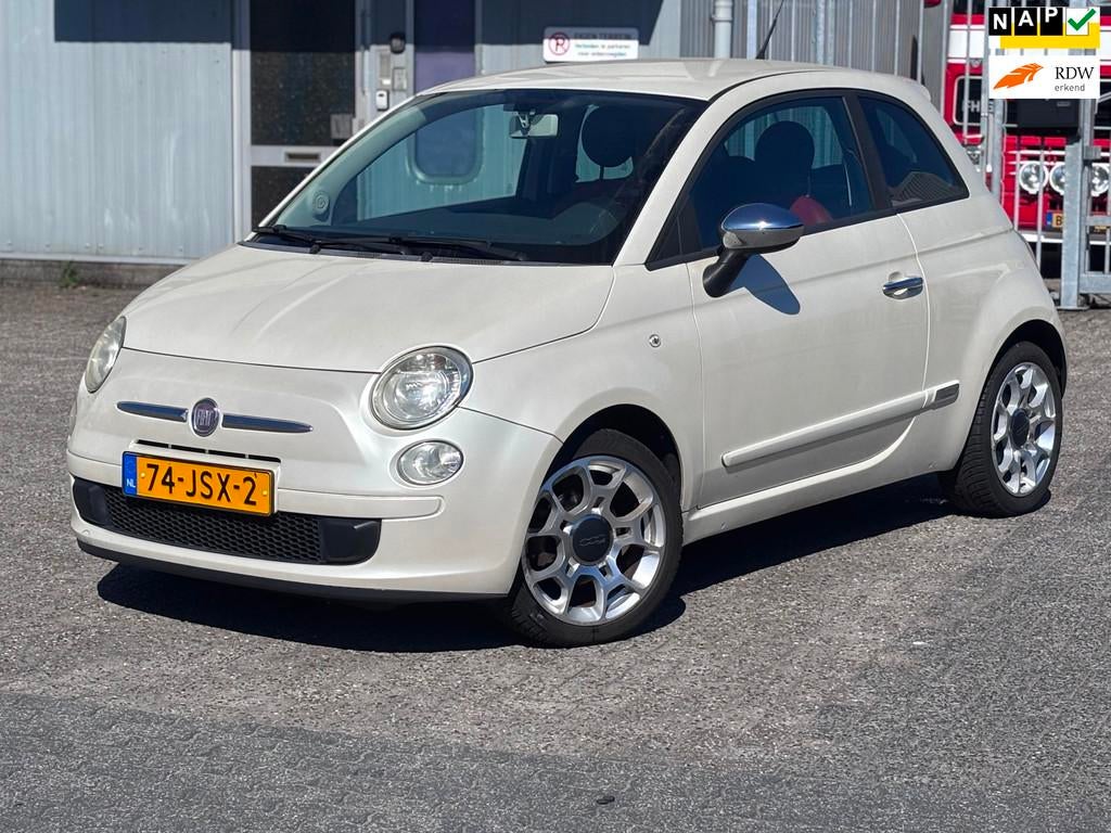 Fiat 500 1.4-16V Sport, Nap, Apk, Airco, Leder, Elek pkt, Auto's, Voorwielaandrijving, Euro 5, 101 pk, Gebruikt