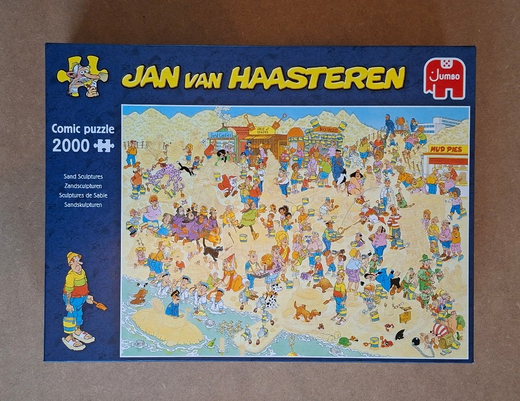 Puzzel Jan van Haasteren, Zandsculpturen, 2000 Stukjes, Hobby en Vrije tijd, Denksport en Puzzels, Ophalen of Verzenden, Meer dan 1500 stukjes