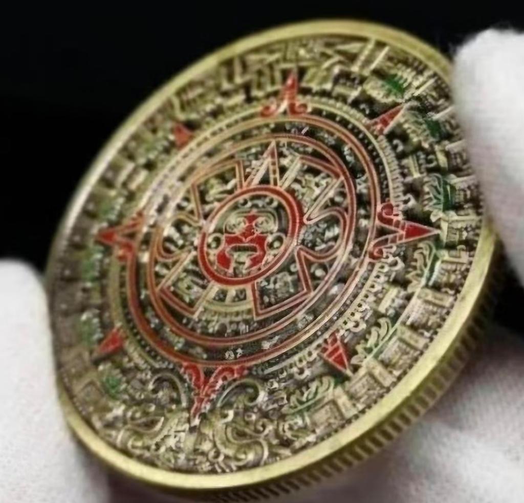 Maya Aztec calender coin / munt., Ophalen of Verzenden, Koningin Beatrix