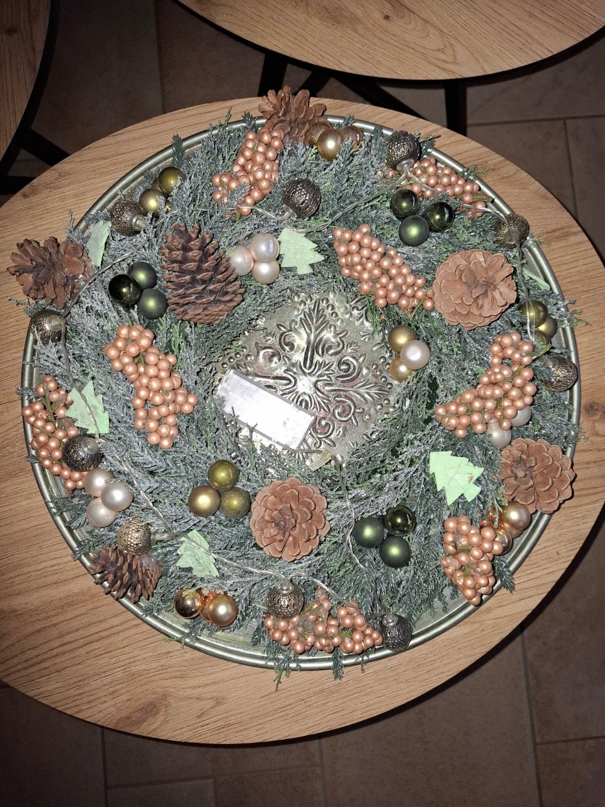 mooi kunst kerststuk van intratuin, Ophalen, Zo goed als nieuw
