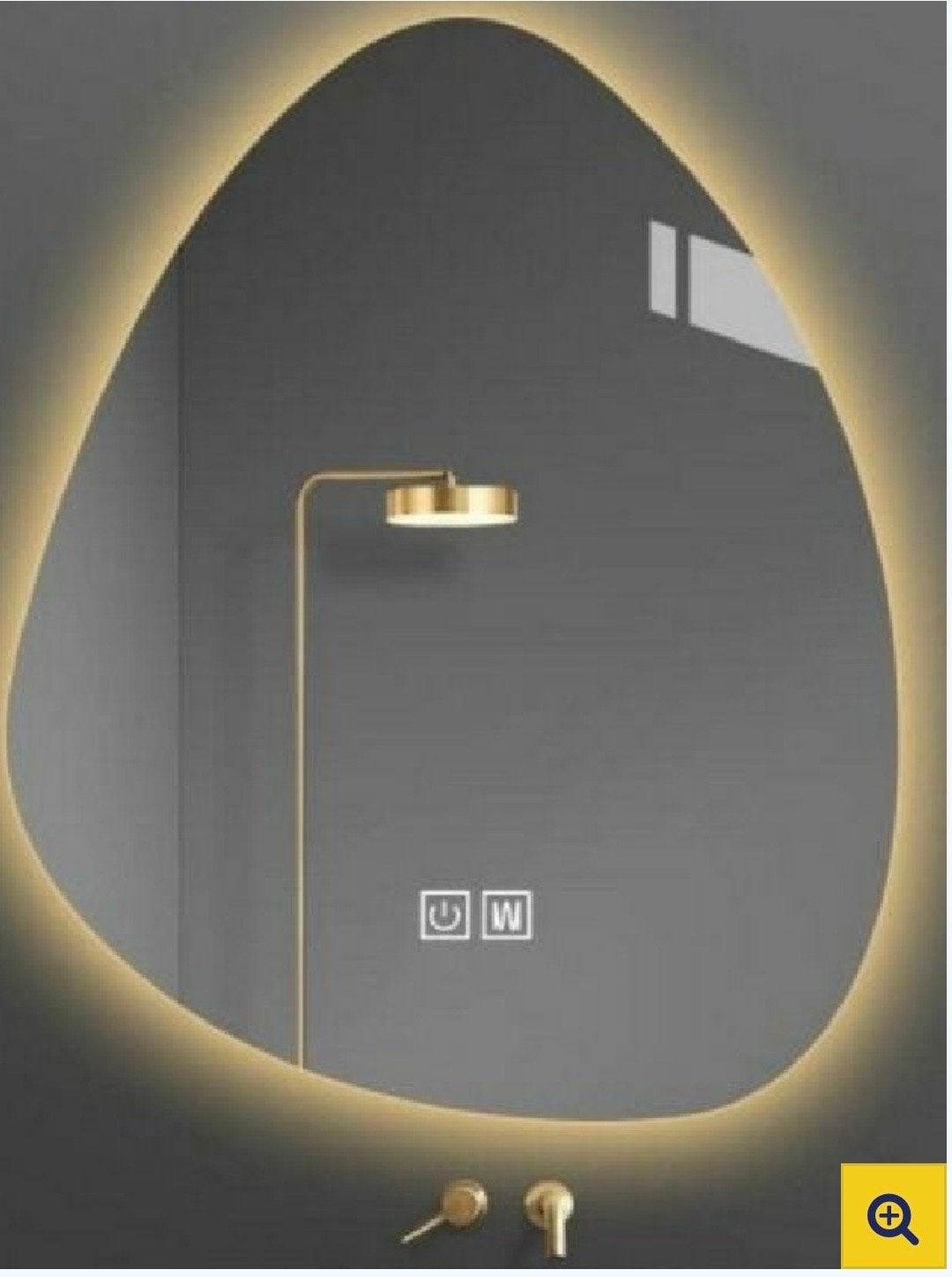 LED Badkamerspiegel - Ovaal met Verlichting 70x90 cm, Ophalen, 100 tot 150 cm, Nieuw, Ovaal