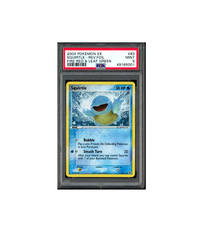 Pokemon Squirtle Reverse Holo Fire Red Leaf Green #83 PSA 9, Ophalen of Verzenden, Zo goed als nieuw, Losse kaart, Foil