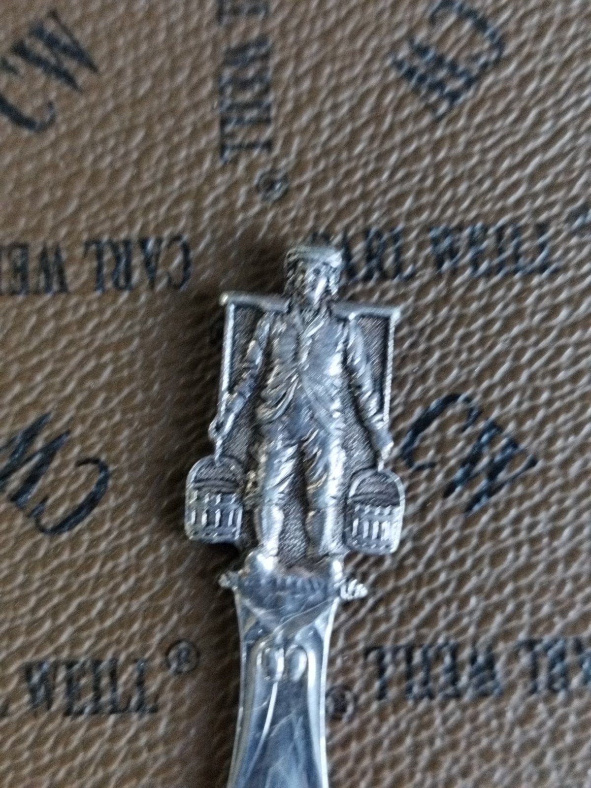Zilveren briefopener met figuur, Ophalen of Verzenden