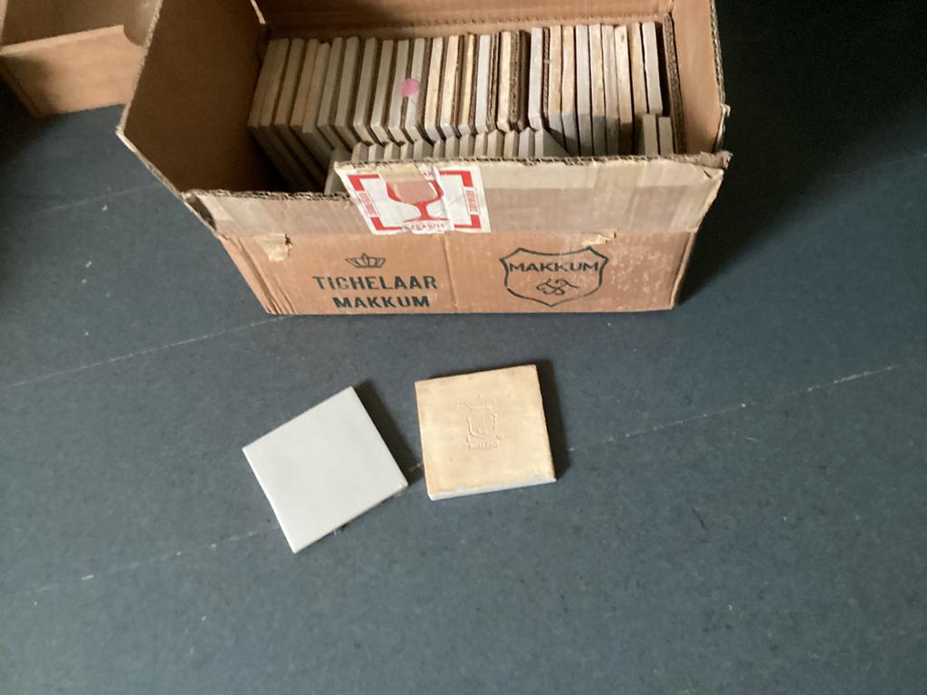 Tichelaar 10 bij 10 tegeltjes witjes, Ophalen of Verzenden