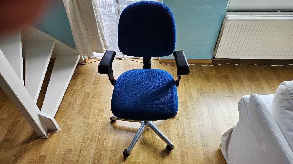 Bureaustoel, Huis en Inrichting, Bureaustoelen, Ophalen, Gebruikt, Blauw, Bureaustoel