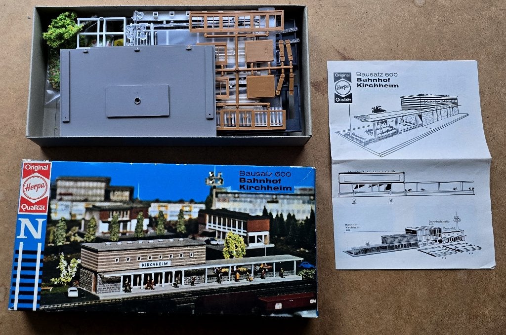 Vintage Herpa bouwpakket 4x voor modelspoorbanen, catalogus, Overige merken, Gelijkstroom of Wisselstroom, Brug, Tunnel of Gebouw