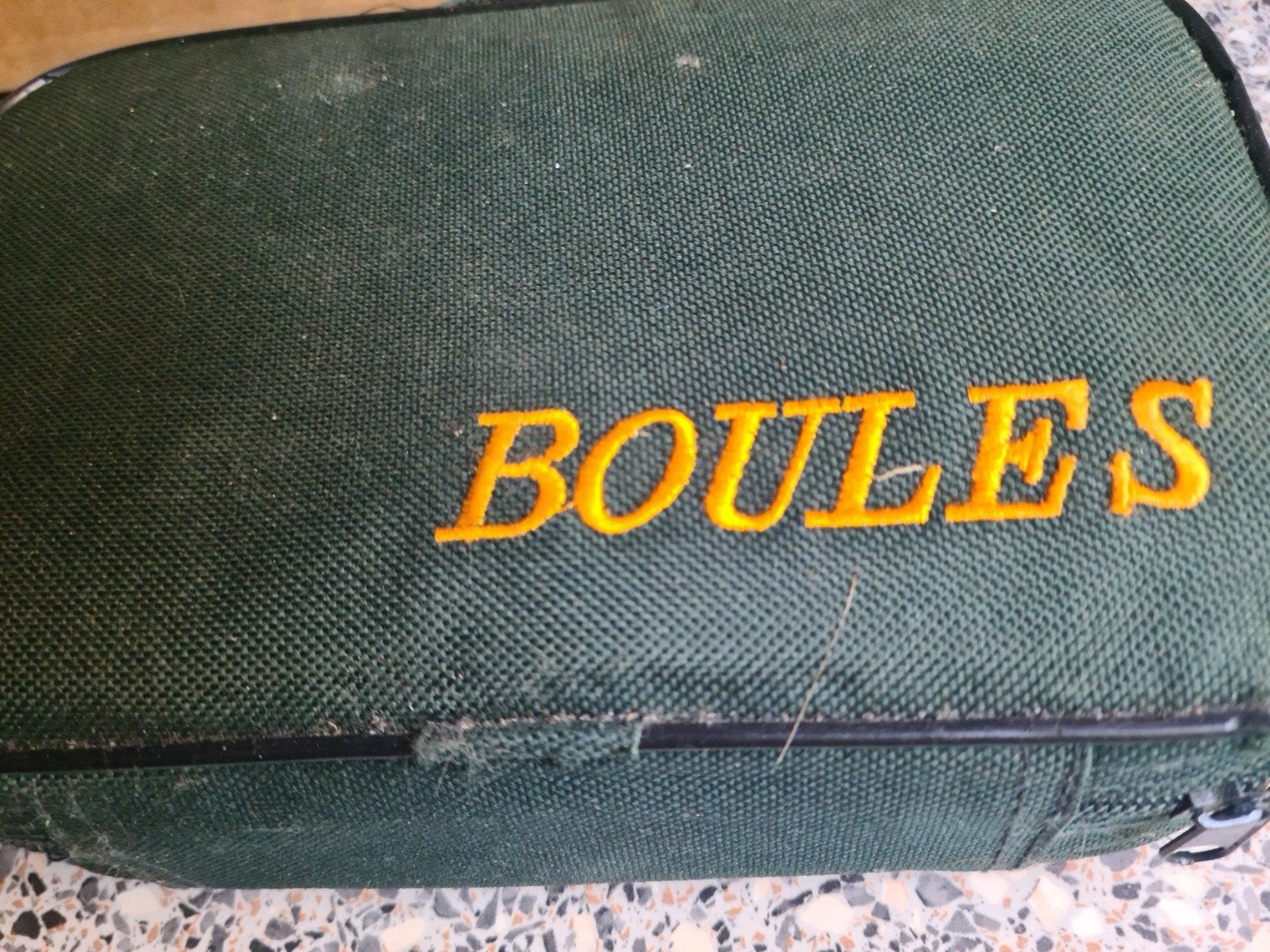 Boules set met 6 metalen ballen en draagtas, Ophalen, Gebruikt