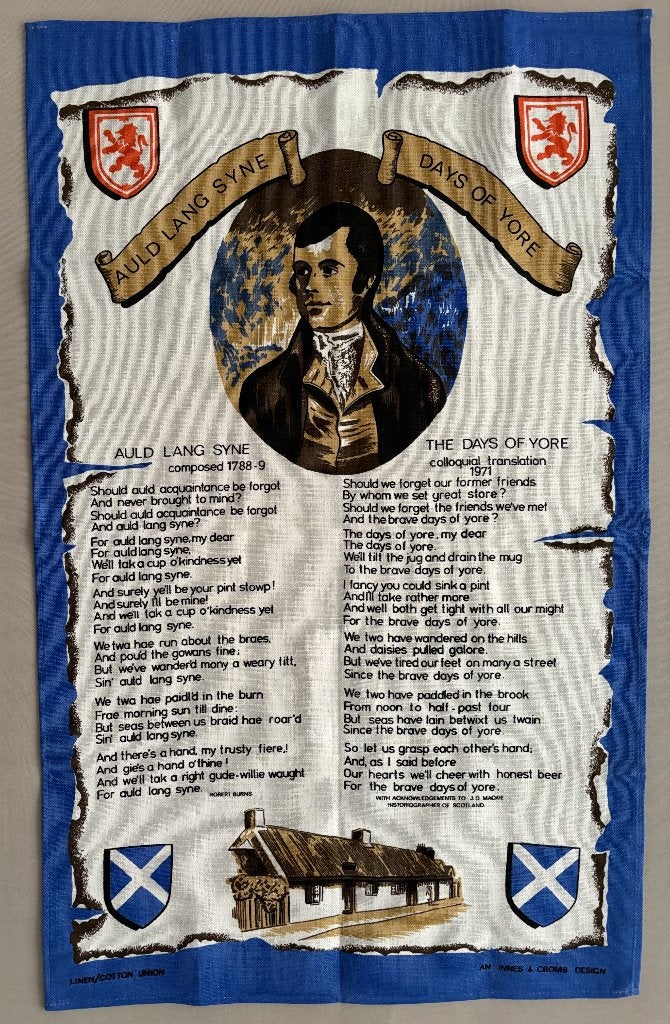 Theedoek Auld Lang Syne en The Days of Yore, Verzenden, Nieuw, Gebruiksvoorwerp