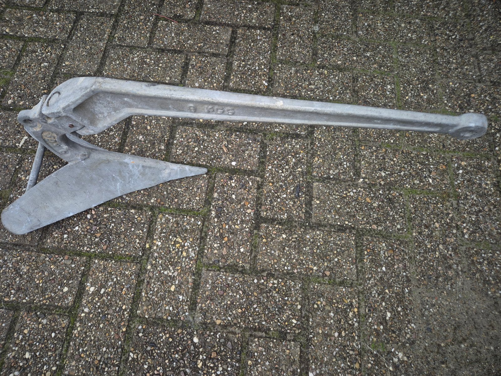 Anker 9 KG - Gebruikt ploeganker, Watersport en Boten, Ophalen, Zo goed als nieuw