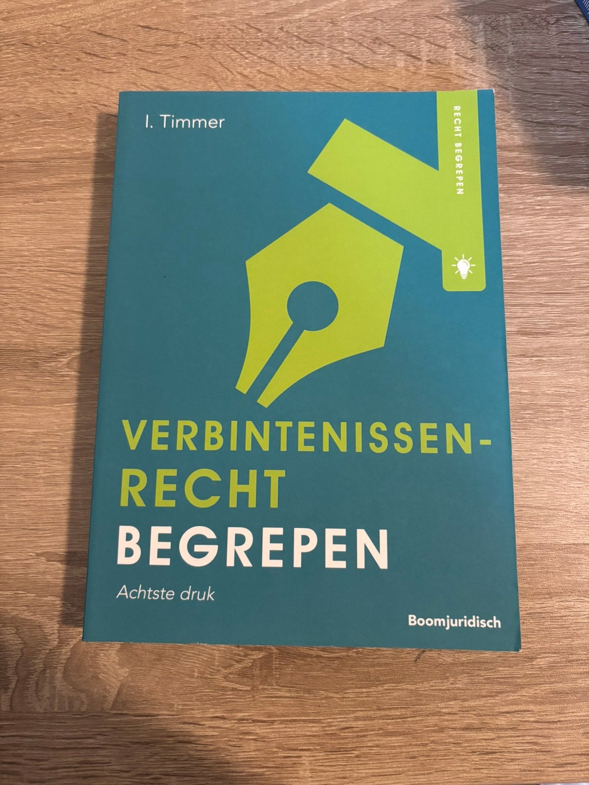 I. Timmer - Verbintenissenrecht begrepen, Verzenden, Sociale wetenschap, Zo goed als nieuw, I. Timmer