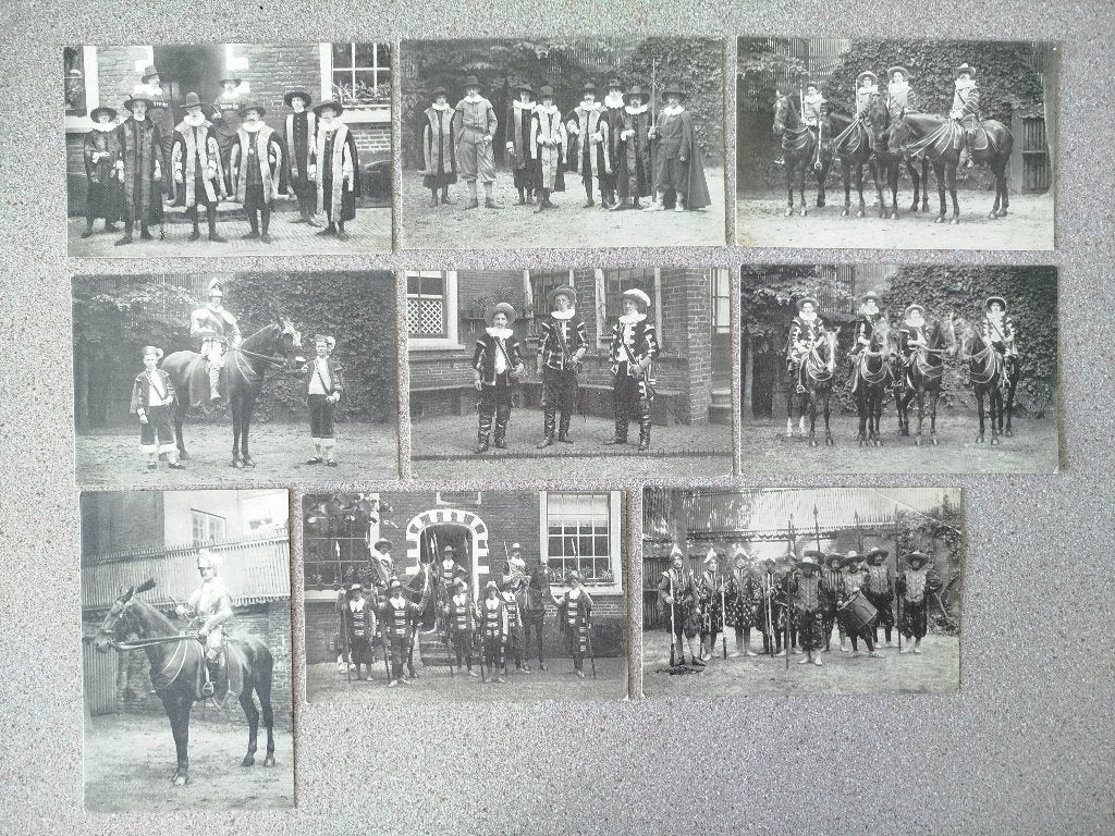 9 ansichtkaarten Historische optocht in Utrecht 31-8-1909, Verzamelen, Ophalen of Verzenden, Voor 1920, Ongelopen, Utrecht