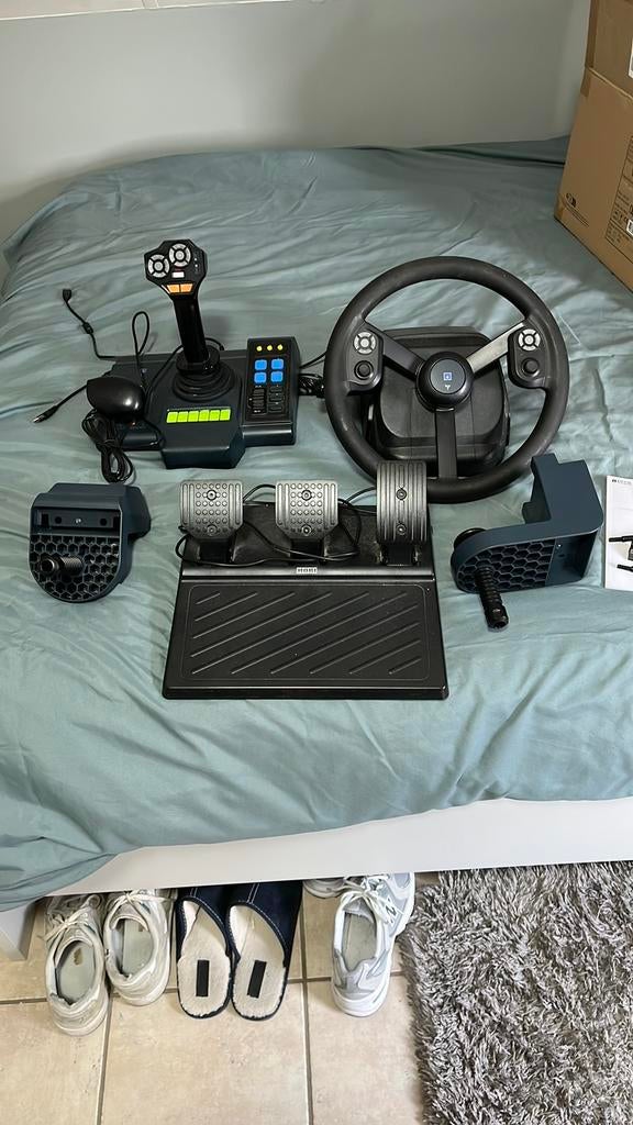 Farming simulator stuur set HORI, Ophalen of Verzenden, Zo goed als nieuw