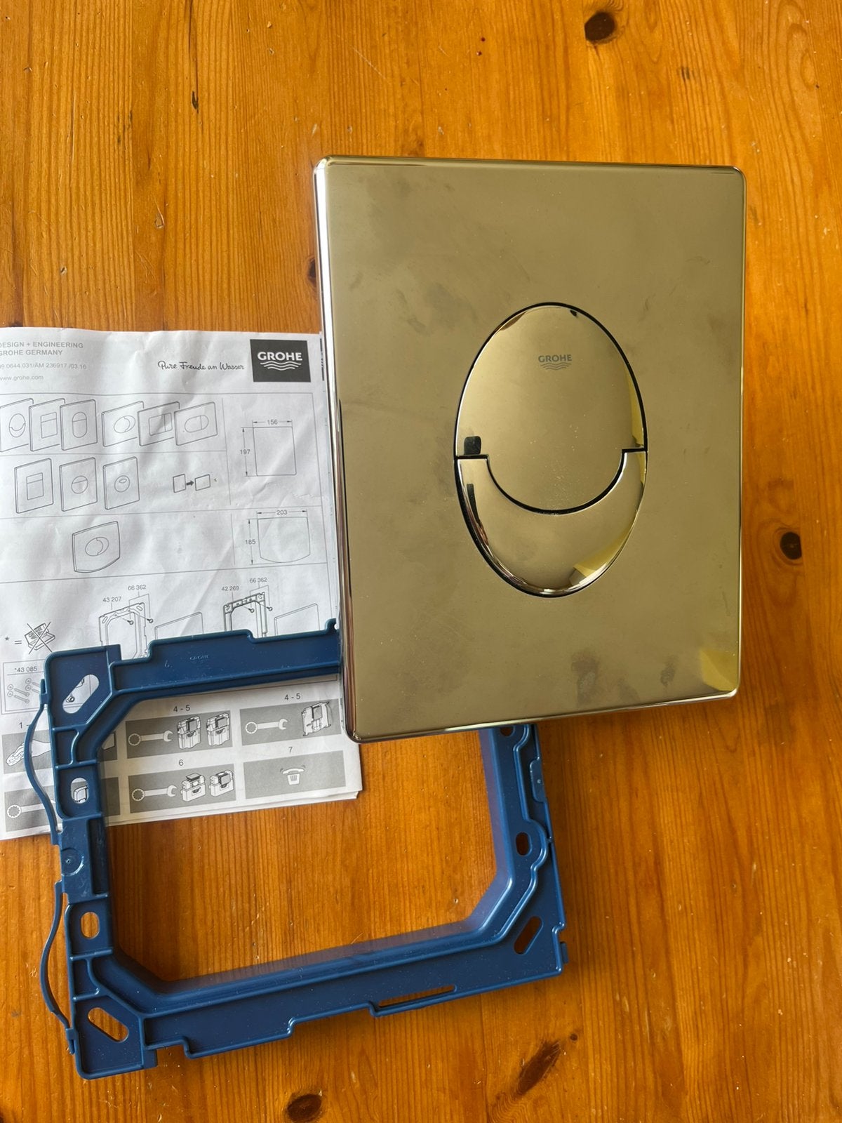 Grohe toilet bedieningspaneel chroom - nieuw, Ophalen of Verzenden, Nieuw, Chroom, Toilet