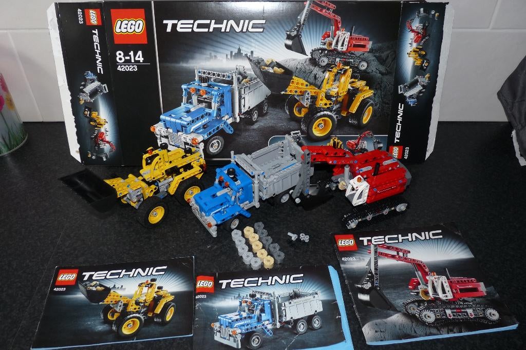 als nieuw Lego Technic 42023 Bouwploeg incl doos, boekjes,, Lego, Ophalen of Verzenden, Zo goed als nieuw, Technic