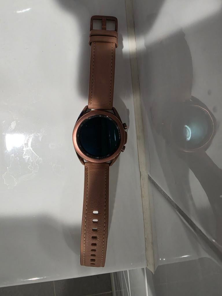 Samsung Galaxy Watch 3 - Roségoud met leren bandje, Gebruikt, Ophalen of Verzenden, Samsung, Afstand