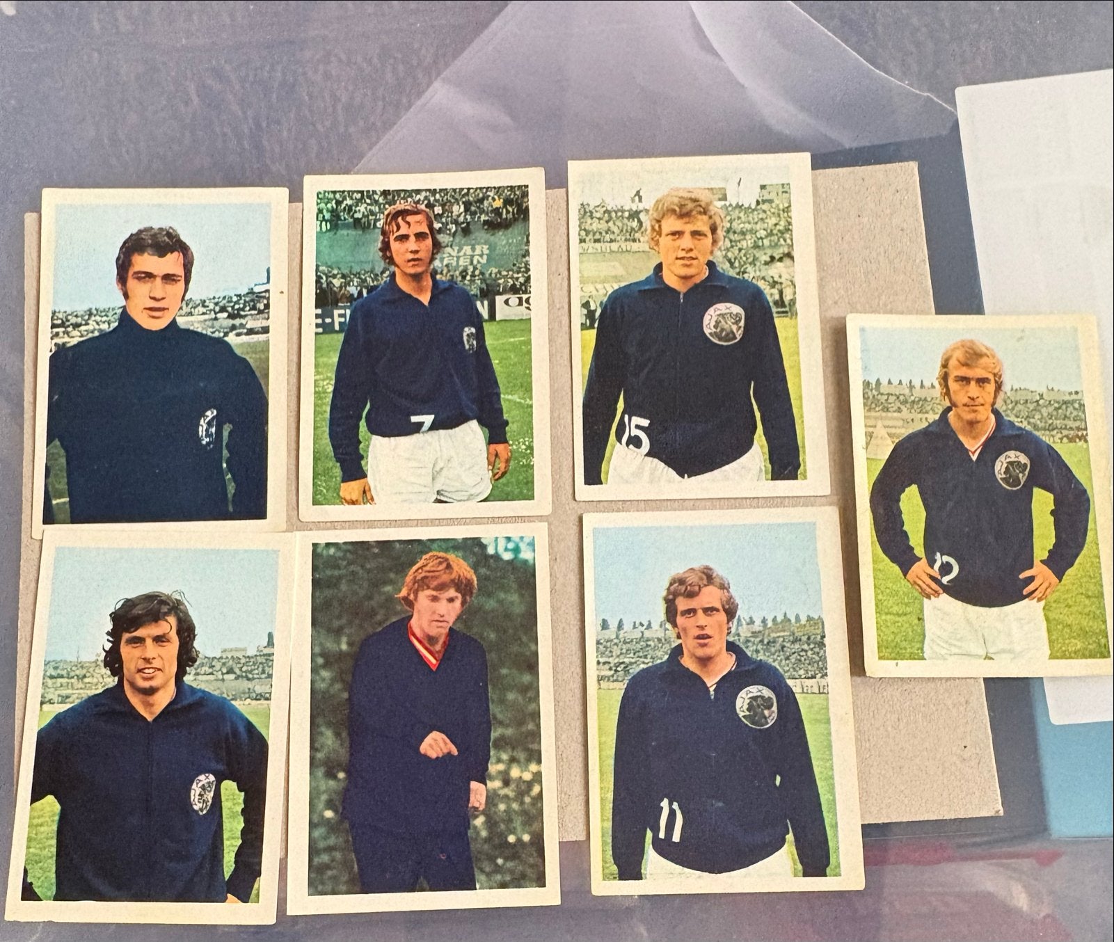 Vintage Ajax Voetbalplaatjes - Jaren '70 Collectie, Verzamelen, Ophalen of Verzenden, Gebruikt, Ajax, Poster, Plaatje of Sticker