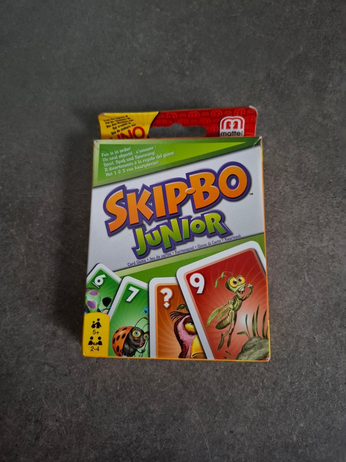 Skip-Bo Junior Kaartspel, Hobby en Vrije tijd, Een of twee spelers, Ophalen of Verzenden, Zo goed als nieuw, Mattel