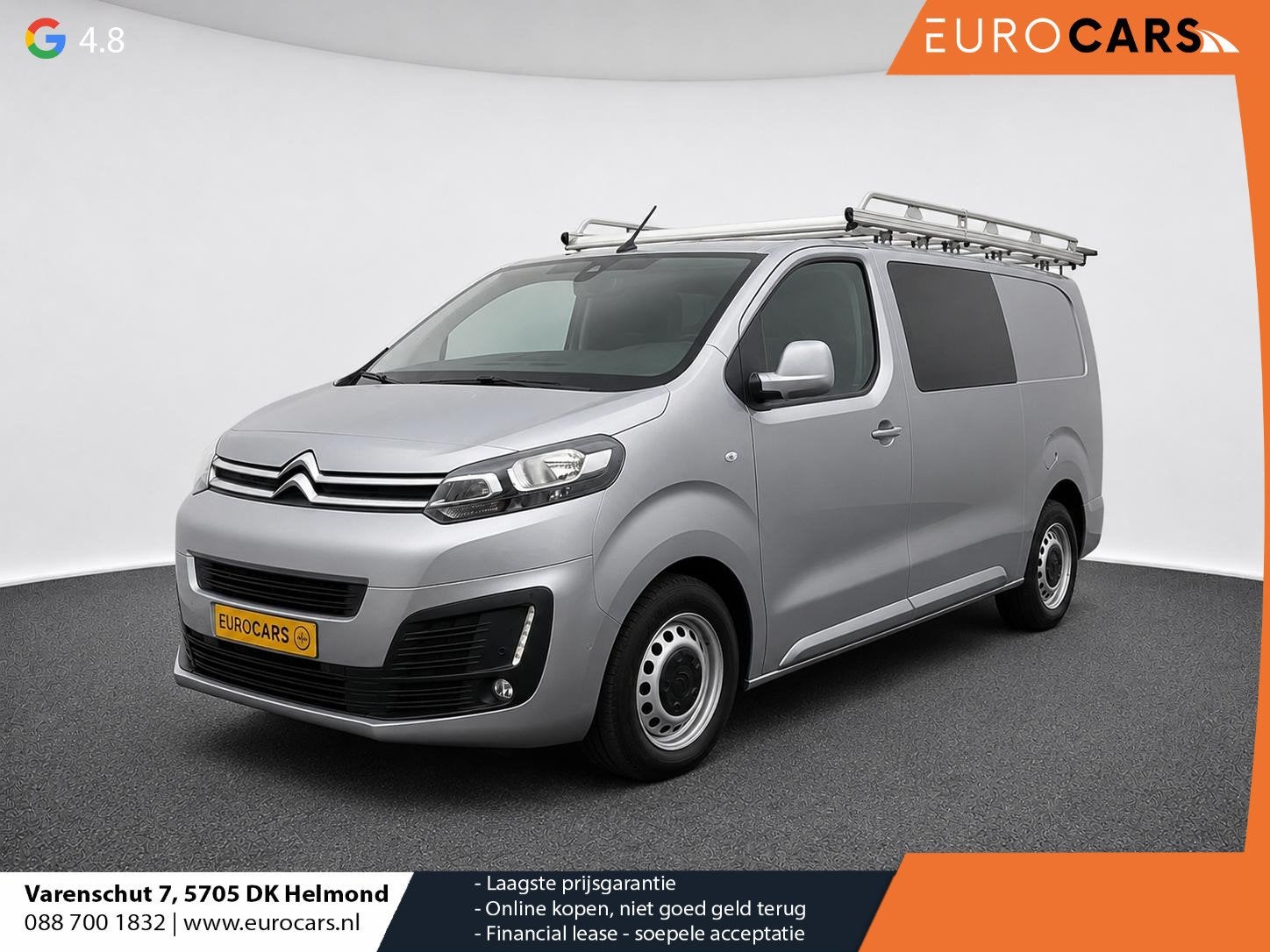 Citroen Jumpy 2.0 BlueHDI 120 XL Driver DC Imperiaal Trekhaa, Auto's, Parkeersensor, Stof, Gebruikt, Euro 6