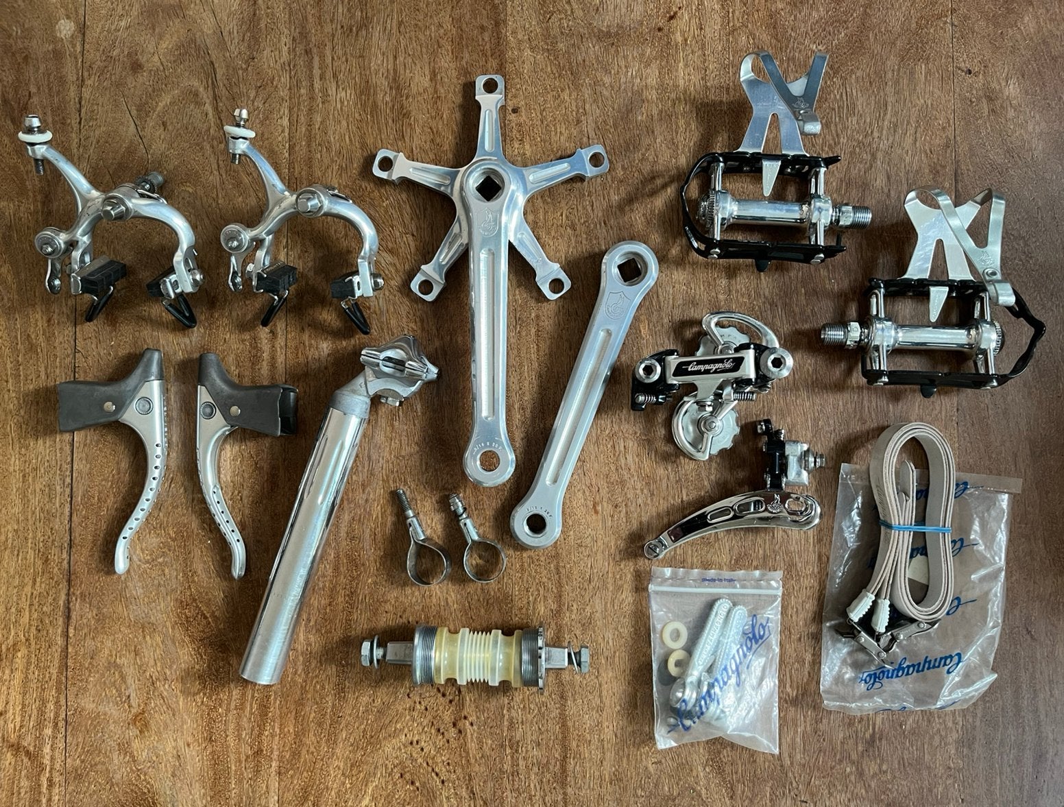 Vintage Campagnolo Super Record groep, Ophalen of Verzenden, Gebruikt, Racefiets