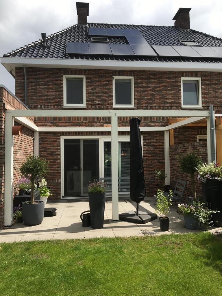 Douglas hout 15 x 15 cm geverfde balken voor overkapping, Doe-het-zelf en Verbouw, Ophalen, Gebruikt, 250 tot 300 cm, Plank