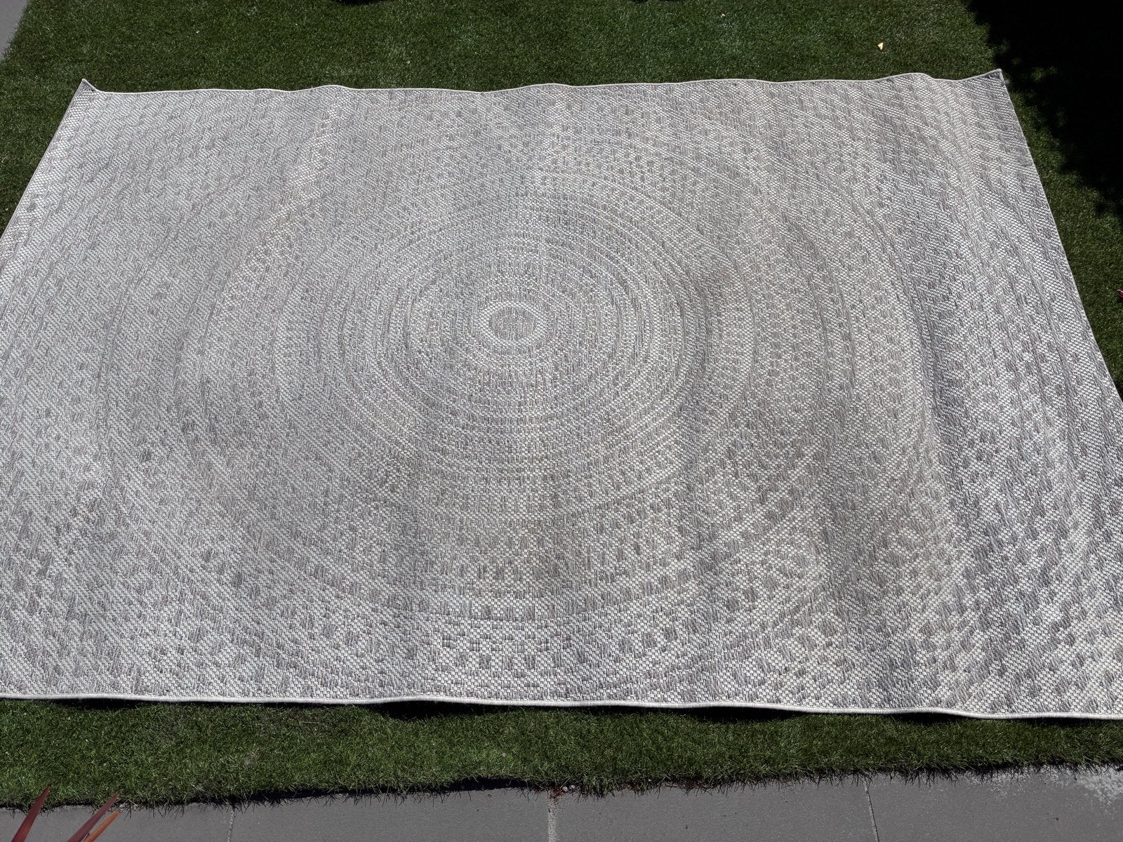 Jysk Baobab Vloerkleed beige grijs - 192x292cm, Huis en Inrichting, Stoffering | Tapijten en Kleden, Ophalen, Gebruikt, 150 tot 200 cm