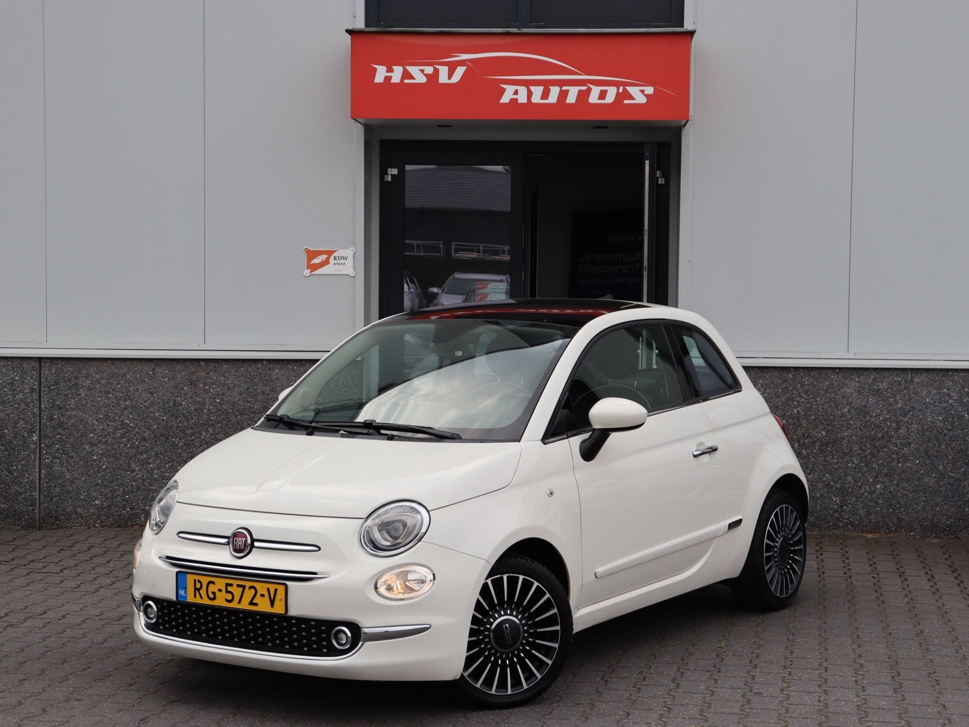 Fiat 500 0.9 TwinAir Turbo Lounge navi LM airco org NL, Auto's, Fiat, Voorwielaandrijving, Gebruikt, Start-stop-systeem, Origineel Nederlands