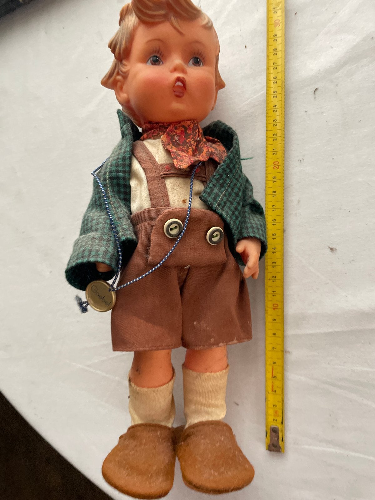 Vintage Goebel pop hummel jongen in traditionele kleding, Ophalen of Verzenden, Gebruikt, Overige typen