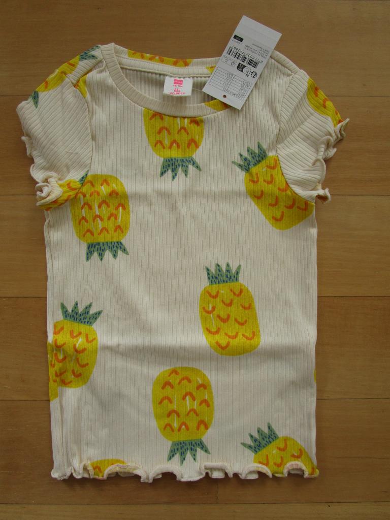 Hema - Nieuw shirt met ananasjes maat 98/104, Kinderen en Baby's, Kinderkleding | Maat 98, Meisje, Nieuw, Ophalen of Verzenden