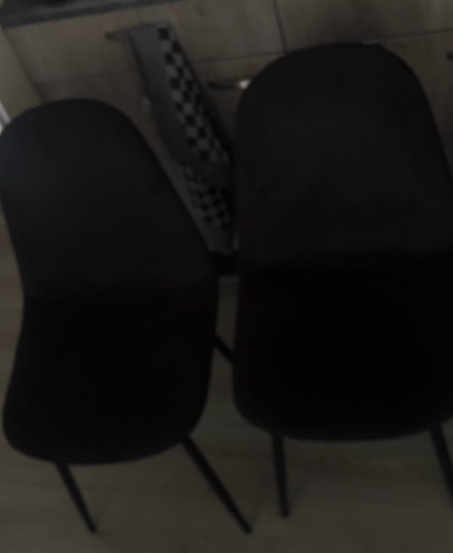 2 Eetkamerstoel Ivy - Velvet Zwart - 88x44x53 cm, Huis en Inrichting, Stoelen, Ophalen, Zwart, Nieuw, Eén