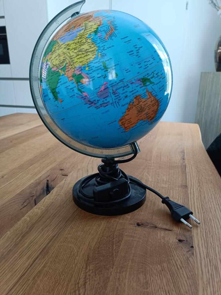 Verlichte Wereldbol - Educatief en Decoratief, Ophalen of Verzenden, Verlicht, Gebruikt