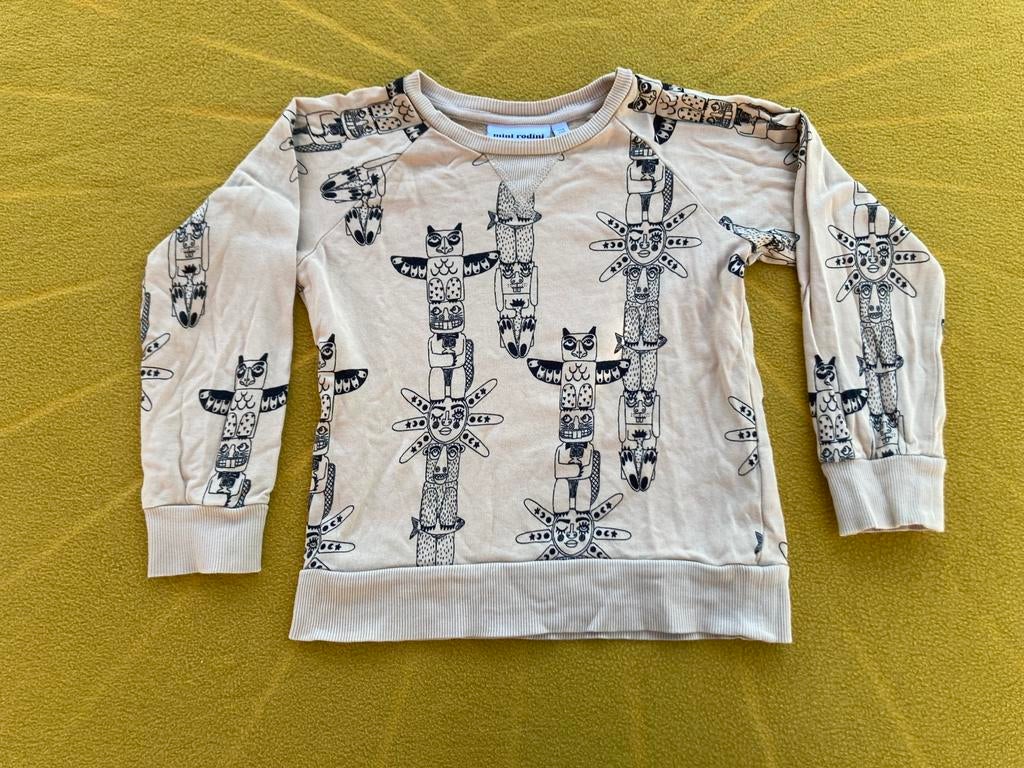 Mooie Mini Rodini trui maat 104-110 met totempalen, Ophalen of Verzenden, Zo goed als nieuw, Jongen of Meisje, Trui of Vest