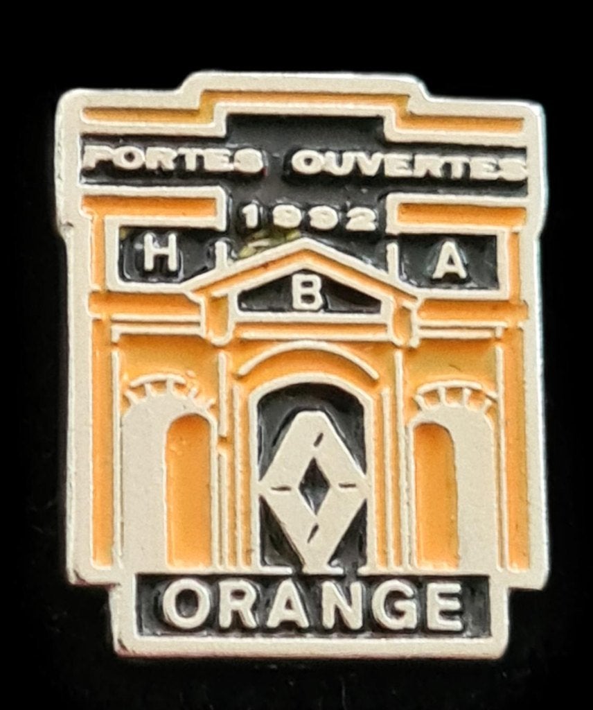 Renault- Oranges pin, Verzenden, Nieuw, Transport, Speldje of Pin