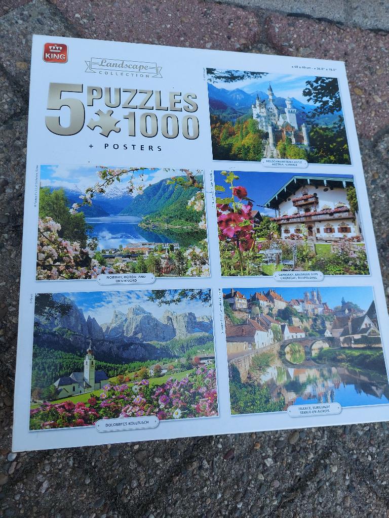 king puzzel legpuzzel king 5000 stukjes, Ophalen of Verzenden, 500 t/m 1500 stukjes, Zo goed als nieuw, Legpuzzel