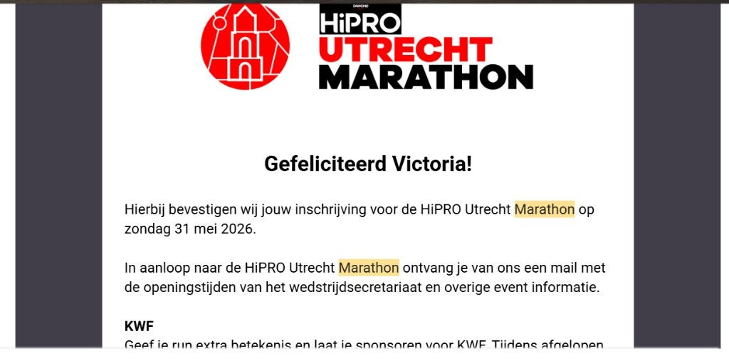Startbewijs hele marathon utrecht 31 mei, Ophalen, Nieuw, Overige typen, Overige merken