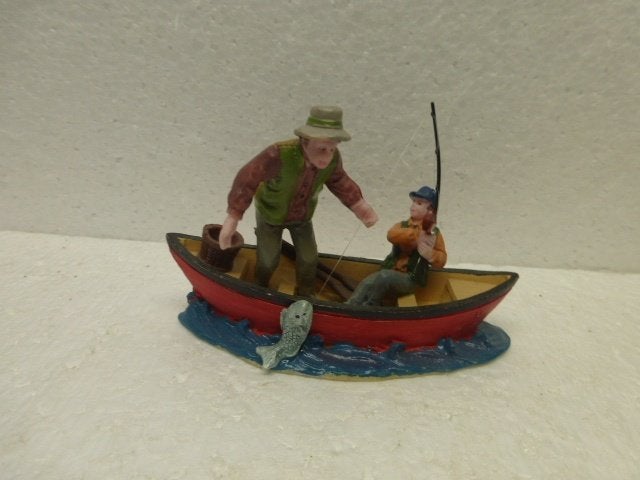 lemax Canoe Catch kerstdorp vissers boot haven scenery kerst, Ophalen of Verzenden, Zo goed als nieuw
