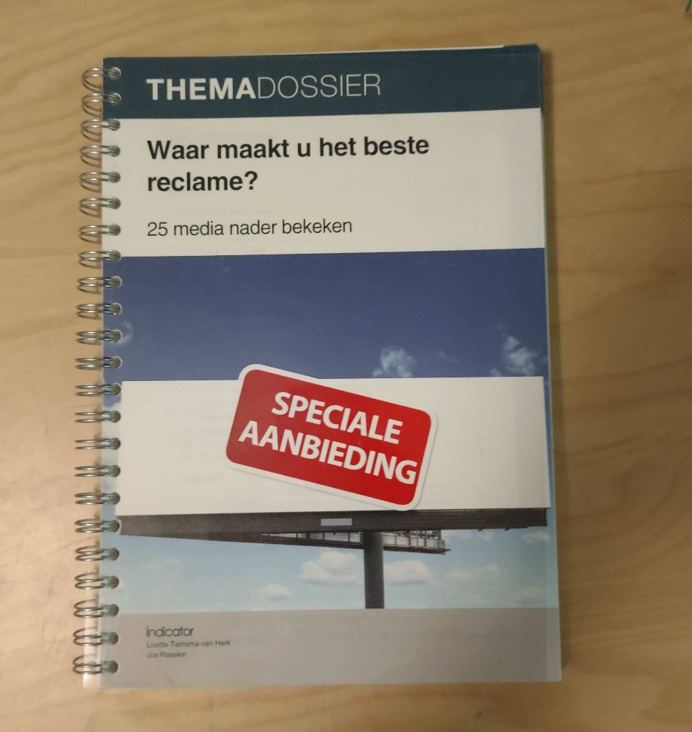 Waar Maakt U Het Beste Reclame? (Indicator) ringband, Ophalen of Verzenden, Gelezen, Economie en Marketing
