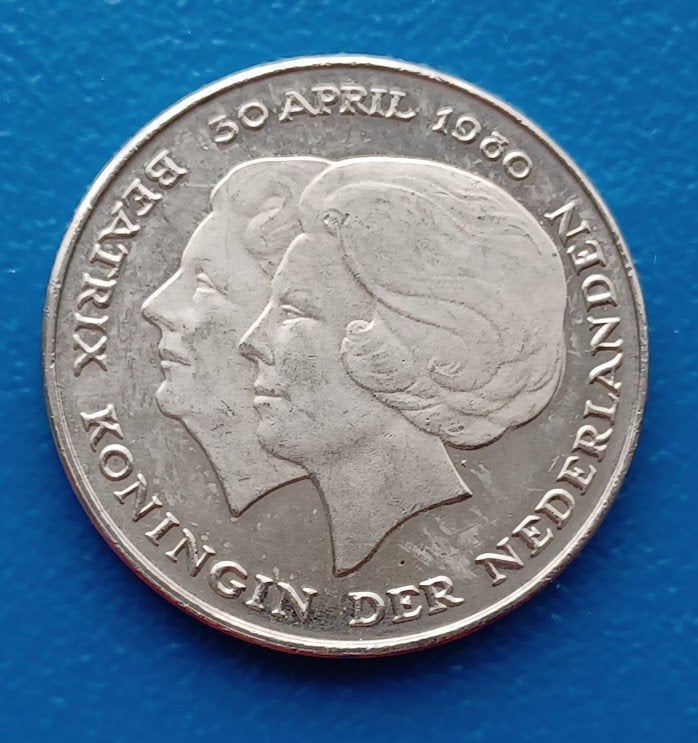2 1/2 gulden 1980 - Dubbele Kop, Ophalen of Verzenden, Koningin Beatrix, 2½ gulden, Losse munt