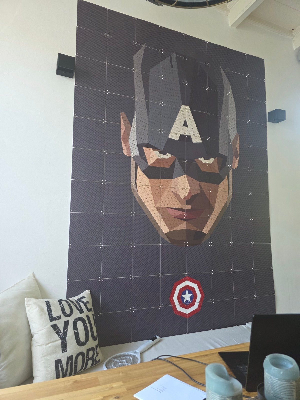 Captain America wanddecoratie IXXI 220x160 cm, Ophalen, Gebruikt, Meerkleurig, Wandbord of Wandpaneel